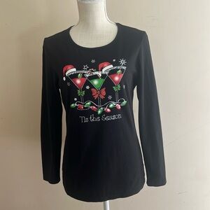 Women’s Christmas Holiday Cheers Martini 🍸 Top Size: M(8-10)